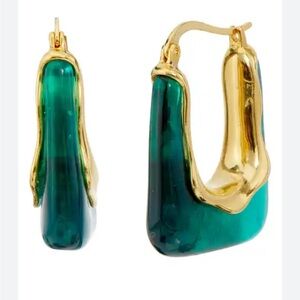Adorina NEW Emerald Green Hoops